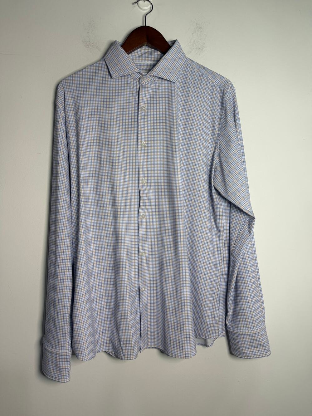 Porter & Ash long-sleeve dress shirt with their "Kinetic Stretch" material Sz XL